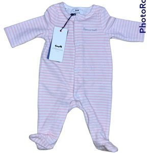 Cyrillus Pink and White Onesie Dors Bien